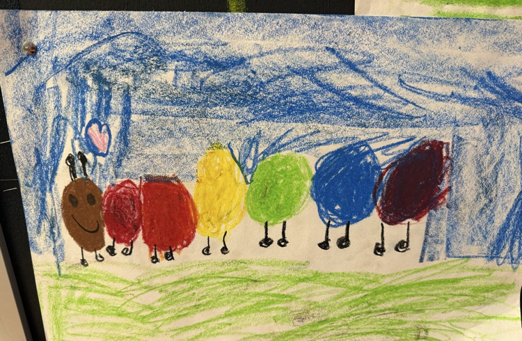 BellaireES's tweet photo. Artist of the month alert for kindergarten! Congrats to Ani and Kinsey on these gorgeous caterpillars! https://t.co/YZTf3TT7mn