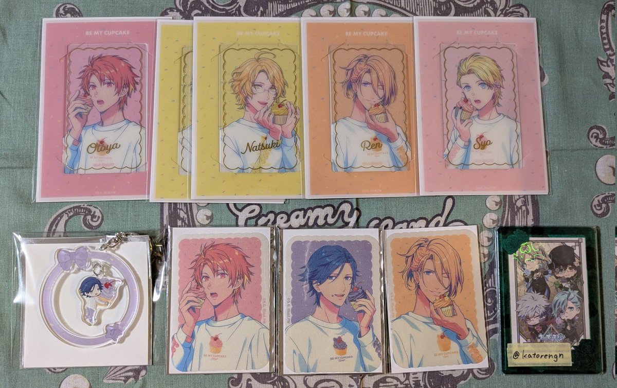 katorengn's tweet photo. 【交換】 うたプリ BGS マルイ BE MY CUPCAKE Ver. BMC ビジュカ サテンステッカー ゆらゆらアクリルキーホルダー アクキー

譲）音也、那月、トキヤ、レン、翔
求）定価（＋送料）
郵送、都内他プロフ記載場所お手渡し
（郵送はゆうちょ銀行振込）
1点からでもお気軽にお声掛け下さい。 https://t.co/pl6XPY1wvV