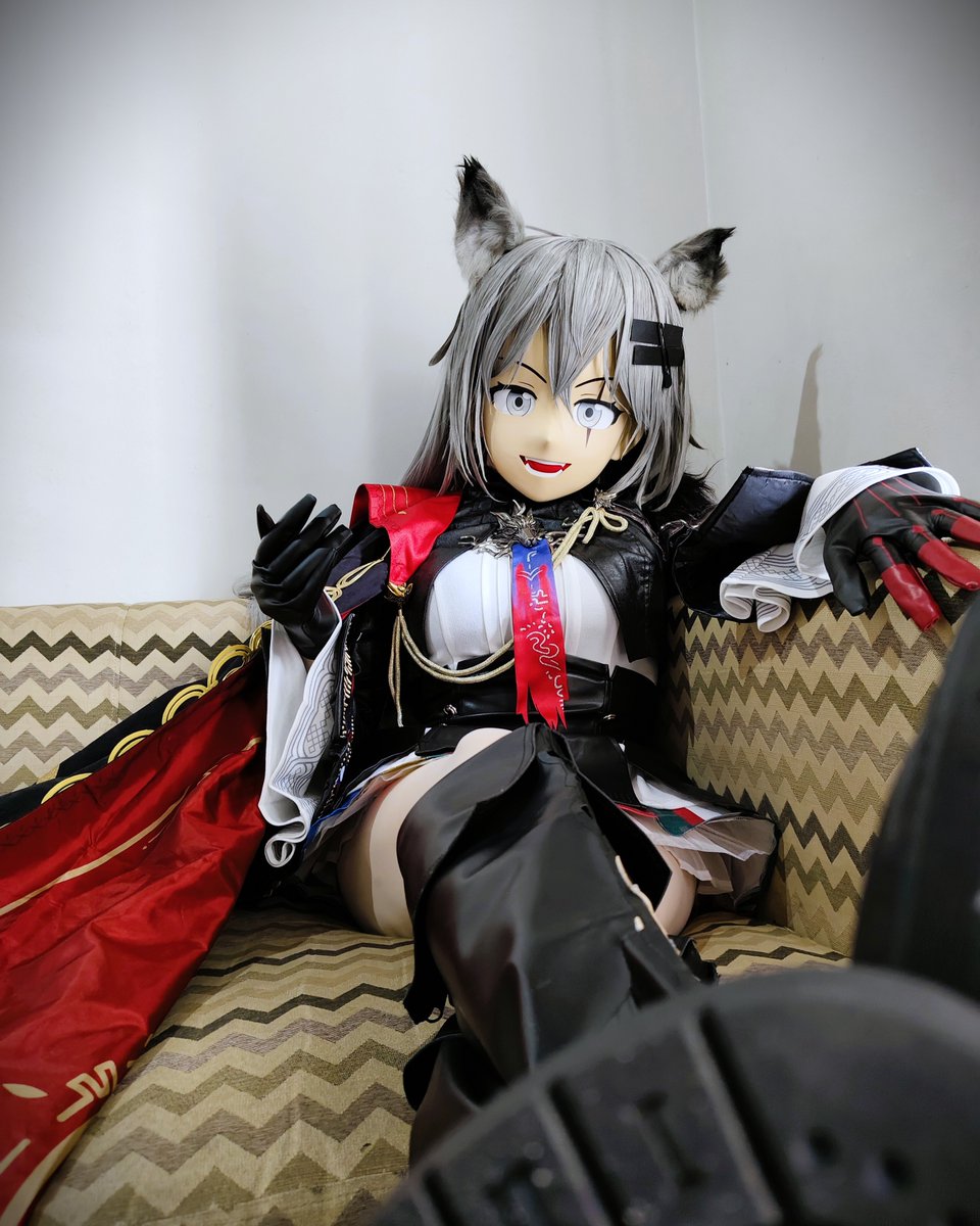 ⚠️くるみ What's up doc~? Lappland just chilling~ #kigurumi #着ぐるみ