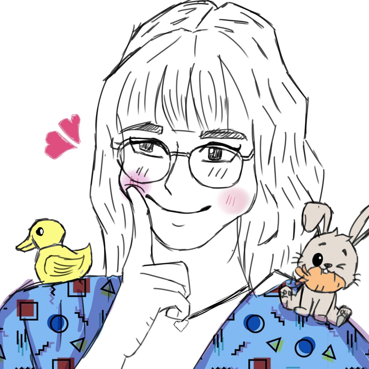 fganart's tweet photo. Keep it simple and sweet. ✨ Sedikit sketsa iseng buat menemani hari yang tenang. 🐥🐰

#DigitalSketch #CozyArt #DailySketch #ArtistOnTwitter https://t.co/Ke5S3fwkjP