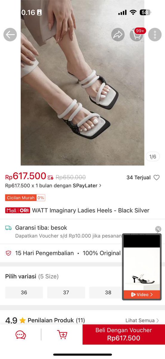 yesitsmegaes's tweet photo. WTS! #zonauang

Sepatu heels merk WATT ukuran 37

alasan dijual :
karena kekecilan, gakpernah dipakai jadinya. masih di dus, baru dibuka, difoto, abisan udahan…

harga jual 400k (nego allowed smpe deal)

minat dan detail lebih lanjut bisa dm! https://t.co/9RSUYTuTei