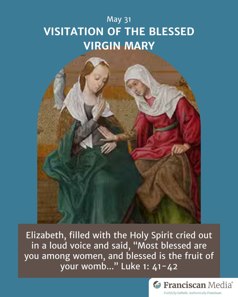 StAnthonyMag's tweet photo. The Blessed Virgin Mary goes to visit Elizabeth. As she greets her, the baby in Elizabeth’s womb—John the Baptist—leaps for joy at the presence of Jesus in Mary’s womb. Great mysteries of life are at play here. https://t.co/i1fckaKQCi https://t.co/ubPCJ9zCN3