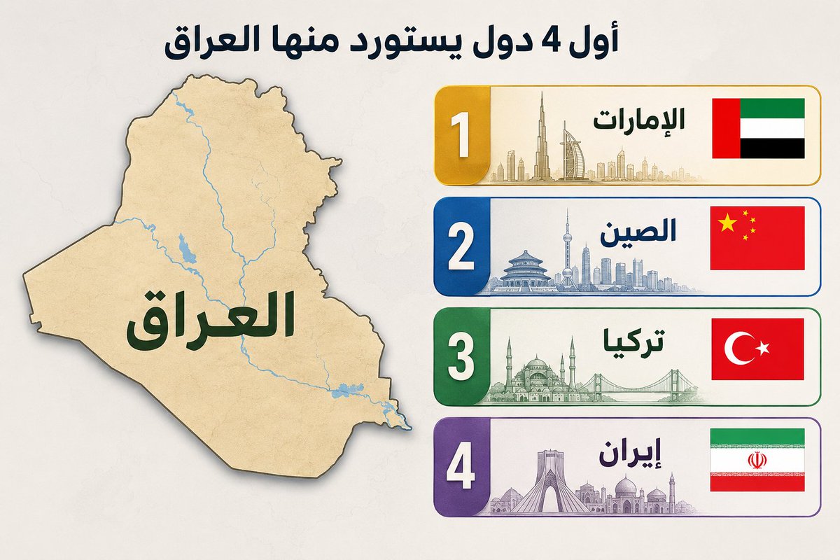 asidi_313's tweet photo. اكثر دولة يستـ..ـورد منهة العراق هي الامارات بقيمة 30مليار دولار رغم المنتوجات الاماراتية قليلة با العراق مقارنة با المنتوجات الاخرى هذا دليل على انو الاموال الجاي تروح للامارات كلها غسـ//ـيل اموال وبـ//ـوك بحجة الاستيراد،
ومعروفين السيـ//ـاسيين اللي جاي يدزون هاية الاموال للامارات اللي علاقتهم قوية با الامارات، 
واير١١ن تجي با المرتبة الرابعة من الدول اليستورد منهة العراق بقيمة 3مليار دولار يعني العراق يستورد من الامارت اكثر بعشر اضعاف من استيرادة من اير١١ن،
يعني يستورد من اير١١ن 3مليار وشوف المنتوجات الاير١١نية تارسة العراق هذا دليل على انو الاستيراد جاي يمشي صح مع اير١١ن،
بينما الامارات يستورد العراق منهة30 مليار والمنتوجات الاماراتية كلش قليلة با العراق هذا دليل على غسـ//ـيل الاموال والبـ//ـوك الي جاي تبوكَة الامارات هية وعمـ&ــلائهة السيـ&ـا..سسين العراقيين من العراق
(يوسف محمد)
