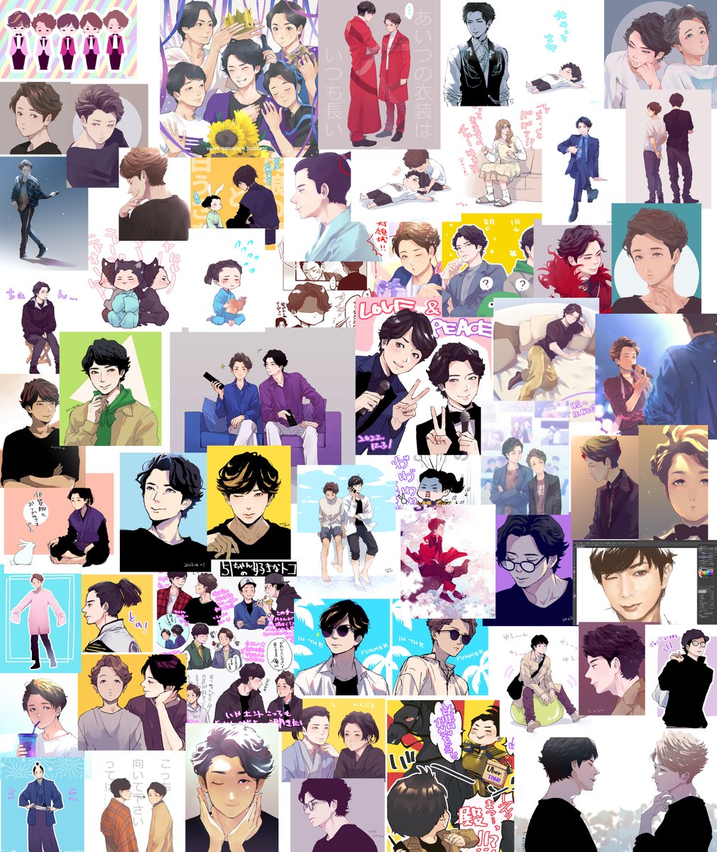 DEMI_CO's tweet photo. 嵐にはまって沢山描きました。めちゃくちゃ楽しかったです。はまった当初も嵐ファンの皆さん優しいしウェルカム姿勢すごかったのを覚えてます。
嵐のエンタメに引っ張られて描きまくった結果絵も上達した気がします笑ありがとうございましたー！まだまだ好きだよ！！！当たり前だろ！！！！💙❤️💛💚💜 https://t.co/HhSveF6QQs