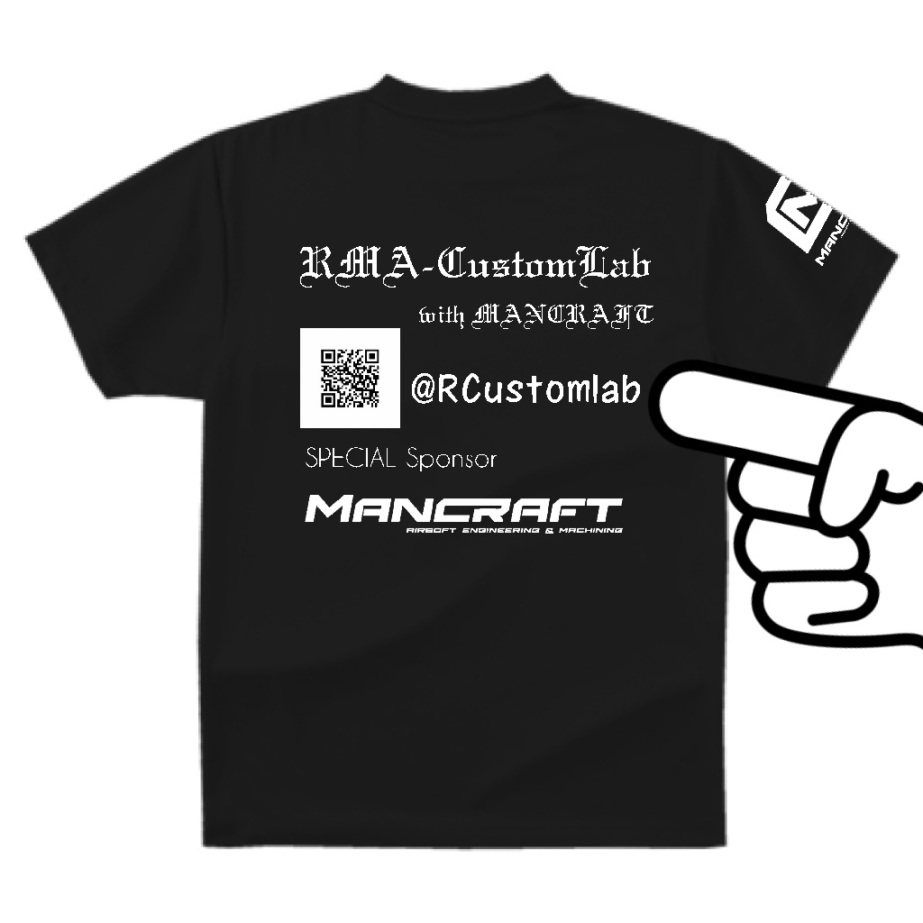 x__m878_HK's tweet photo. おいおい北海道MANCRAFT杯に追加でこんなかっこいいTシャツまで出してもらっていいのか😇
（@RCustomlabさんTシャツほしいTシャツほしい）

事前エントリープレゼントトリガーや参加費払ってもプラスしか無いイベントに北海道サバゲーマーさん来ないのは勿体ない無さすぎません？🫣 https://t.co/4snq20g2ip