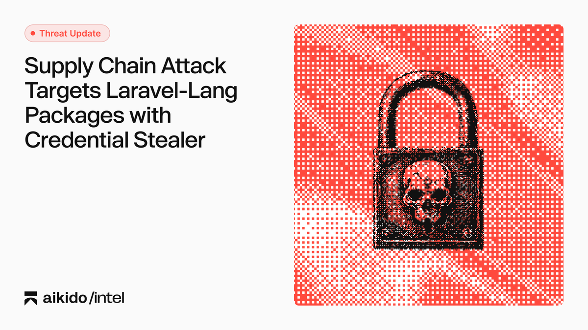 CodeWithNgoni's tweet photo. Composer survived another supply chain attack 🫠
Laravel-Lang packages got compromised with a credential stealer, but the bad packages have been flagged and dealt with.

Composer 2.10 Release
Shoutout to @AikidoSecurity https://t.co/pdp2TvcKR2