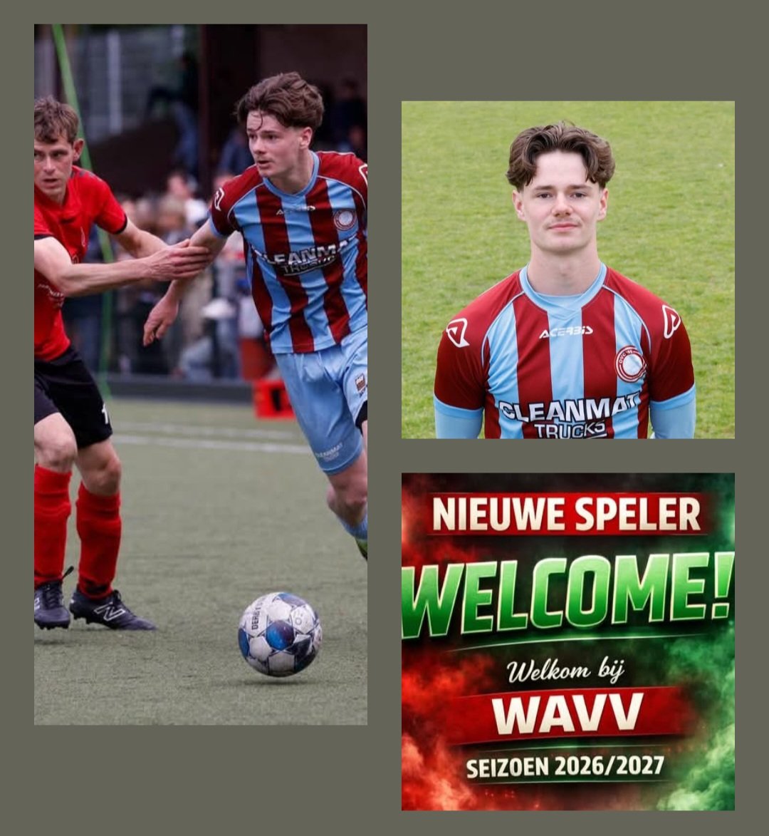 WAVV1's tweet photo. Graag stellen wij Diaz van der Weerd voor!
Diaz is een 18- jarige technische linksbenige middenvelder. Hij kan op meerdere posities uit de voeten en heeft tevens een neusje voor de goal.

Hij komt van OVC'85 naar WAVV. 
Welkom Diaz! https://t.co/GjFBaBFPLn