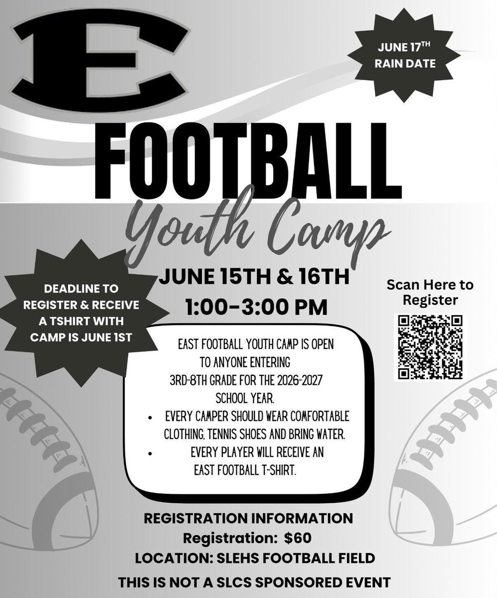 BrieHamilt66986's tweet photo. Youth FB players: Join us at South Lyon East for an epic must-attend camp! https://t.co/XxHG6VwS6f