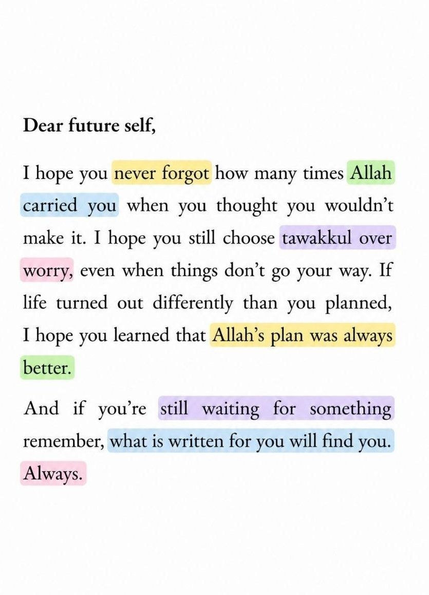 Alquranconnect's tweet photo. Dear future self, https://t.co/eS7NtwfU0o