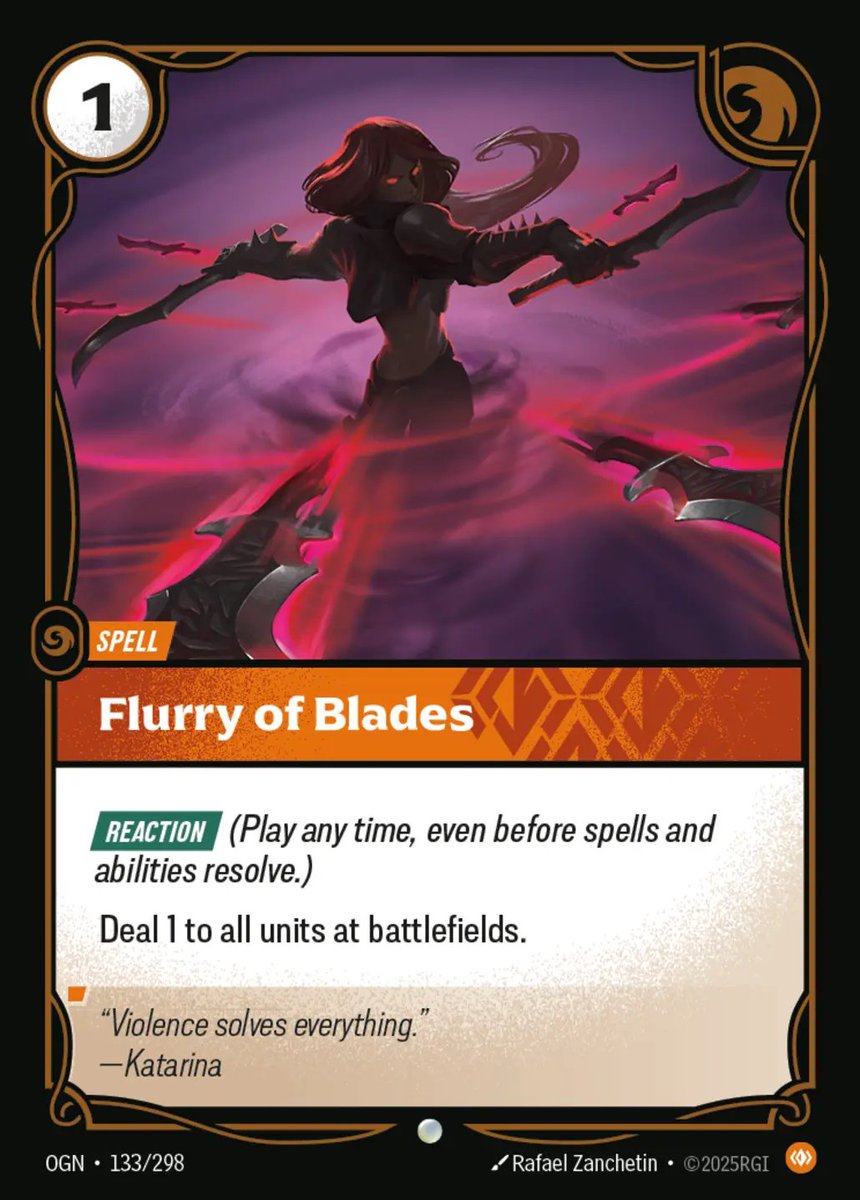 Doowan_'s tweet photo. #Riftbound QOTD: I move a Rift Herald to attack an enemy Elder Dragon at a battlefield. In response to the move trigger, my enemy plays Flurry of Blades. My Rift Herald dies, and I proceed to resolve the move trigger first and look at the top 3 cards of my deck.

Why is this incorrect? What is the Tournament Rule remedy?