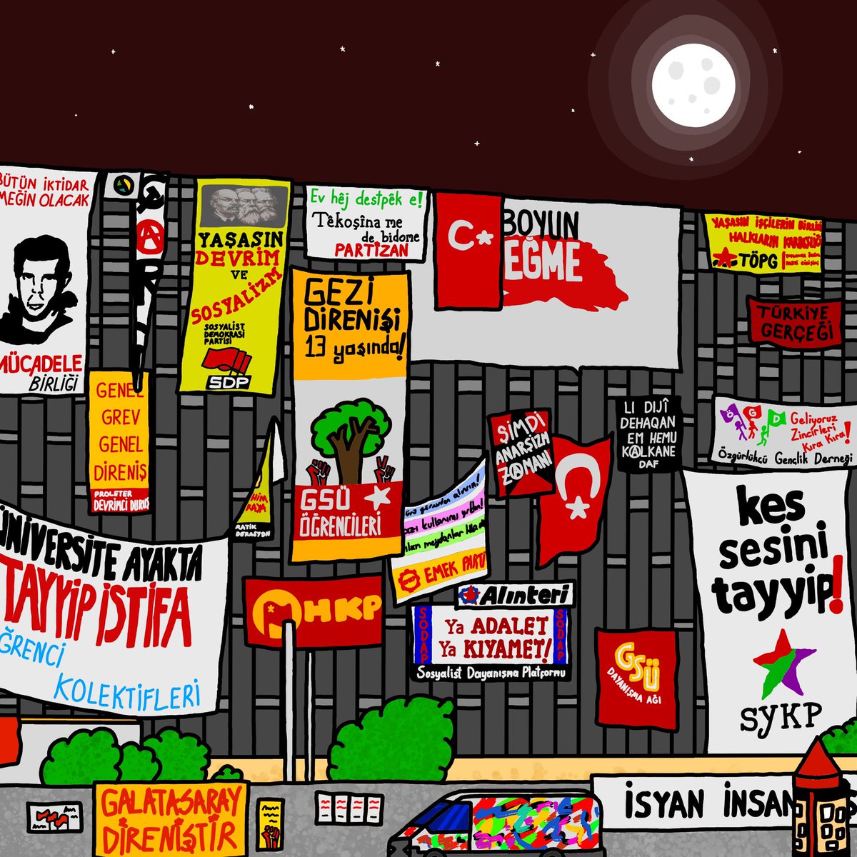 gsudayanisma2's tweet photo. 13. yılında selam olsun Gezi’de direnenlere! 

#Gezi13Yaşında https://t.co/RK2Qe5kezX