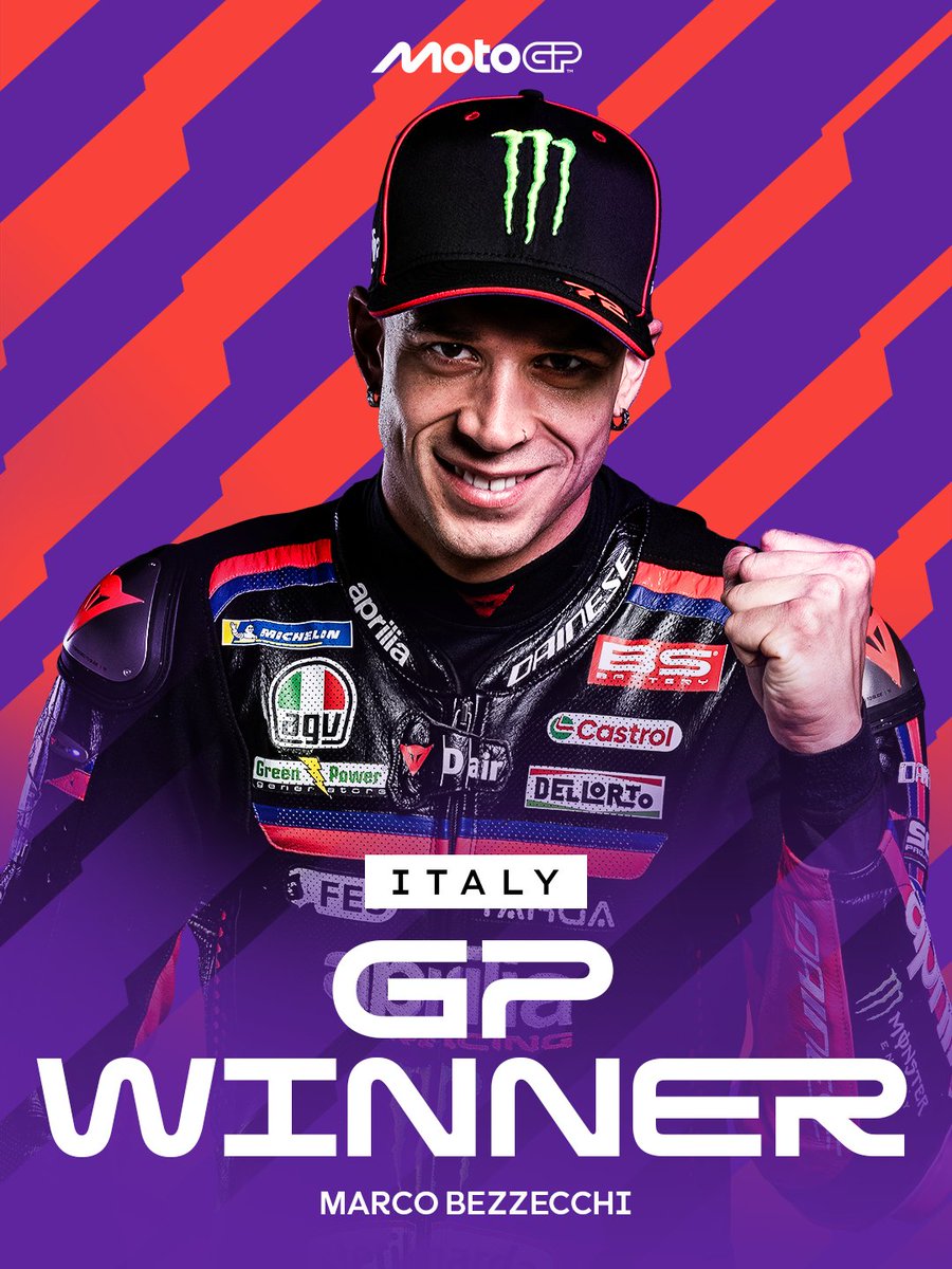MotoGP's tweet photo. From pole to victory, Bez CONQUERS at home!  🏠🏆

#ItalianGP 🇮🇹 https://t.co/EoTrw5mUm8