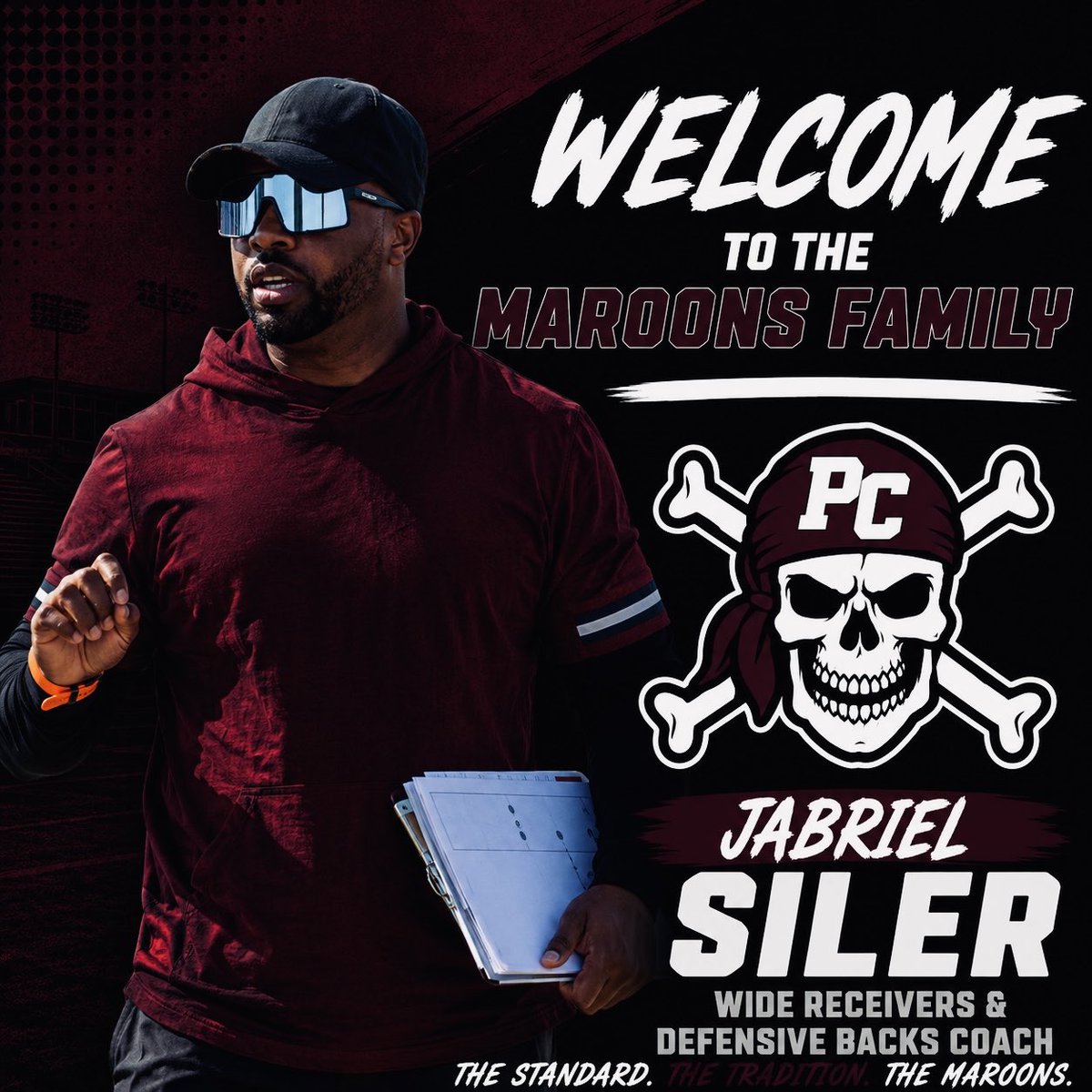 PCHSFB's tweet photo. 🏈 Welcome to the Maroon Family, Coach Jabriel Siler! 🏈

Pulaski County Football is excited to announce the hiring of Jabriel Siler as our new Wide Receivers & Defensive Backs Coach.

His knowledge of the game and dedication to excellence will be a tremendous asset to our program as we continue to build a championship culture!

Join us in welcoming Coach Siler to Pulaski County High School!

#Limitless #PulaskiProduces