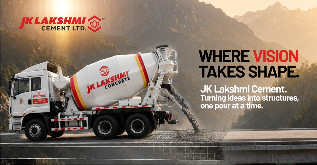 JKLCofficial's tweet photo. Trusted strength. Progressive infrastructure.
JK Lakshmi Cement Ltd., #BulandSoch powering India’s future!
#JKLakshmiCement #TrustedStrength #InfrastructureDevelopment #JKLakshmiConcrete #BulandSoch #StrengthOfIndia https://t.co/lOoaxOpLxx