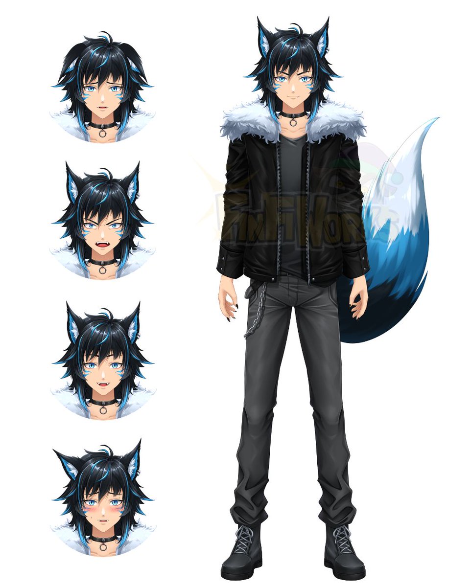 FinfiWorks's tweet photo. Another custom VTuber finished! 🐺💙

Custom VTuber orders are currently on sale on Fiverr for a limited time. 
Commis here https://t.co/9CTp9KKu2x

#VTuber #Live2D #VTuberArt #VtuberCommission https://t.co/hiEYsAYSPl