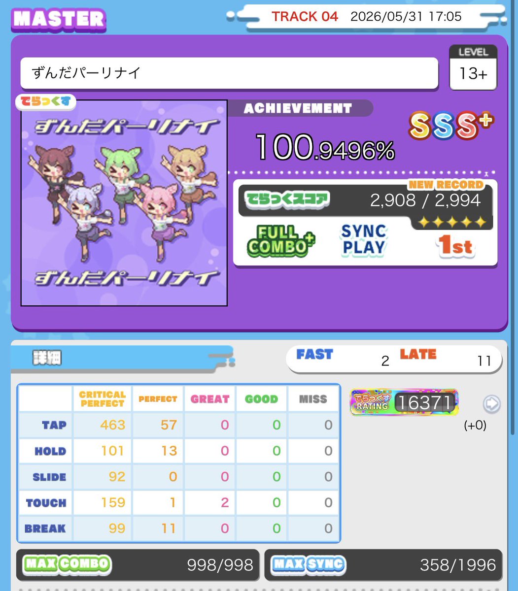 Loco100Loco's tweet photo. 普通に見逃してたけど
ずんだパーリナイ星5！

楽しいです。それだけ。アップにも丁度良いし、楽しい。ほんとに楽しい。 https://t.co/7mFwS3lZCr
