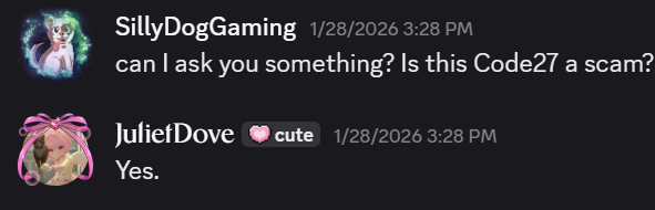 SillyDogGaming's tweet photo. Does Code27 wanna hide this comment too??? https://t.co/7IBtHH5WGI