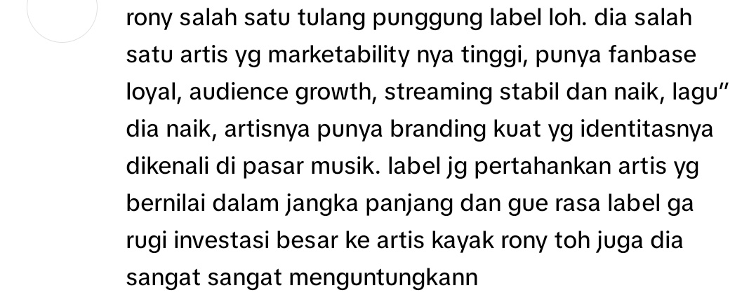urshinesun_'s tweet photo. i’m not denying it, but this reason makes sense too😆👍🏻

tapi sbg fans rony, drpd idola gue dpt prasangka sperti ini sih.. lebih berharap kl one day rony bisa masuk ke label yg lebih baik. juni boleh sieeee, rooooon🫣 https://t.co/ZpIzOnoxuV