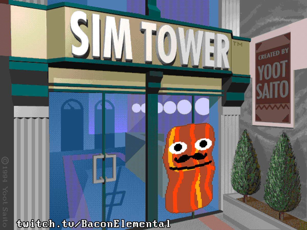 BaconElemental's tweet photo. Bacon attempts to reach 4 (and possibly 5) stars in SimTower

It'll probably fail, but it'll be fun either way

Live on the purple and red! https://t.co/wtn2MkWvBs