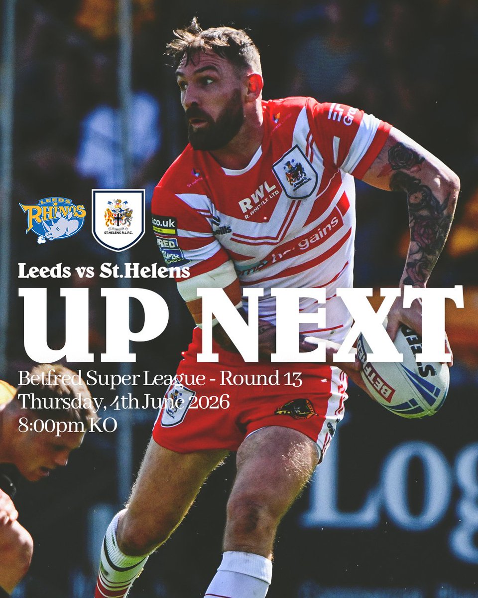 Saints1890's tweet photo. ⏭️ The Saints head to Headingley on Thursday night

ℹ️ https://t.co/2fwaQsiDPS

#COYS https://t.co/sMcowXTSqy