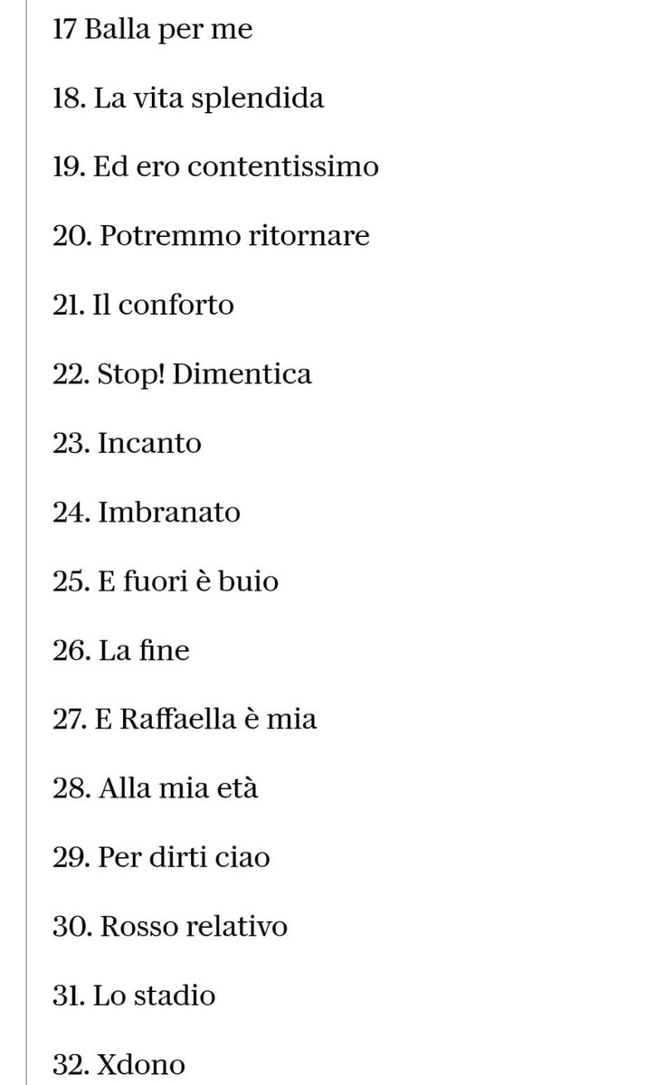 _milleuniversi_'s tweet photo. questa scaletta mi farà uscire dallo stadio completamente afona non vedo l’ora https://t.co/bLSFhHDJeC