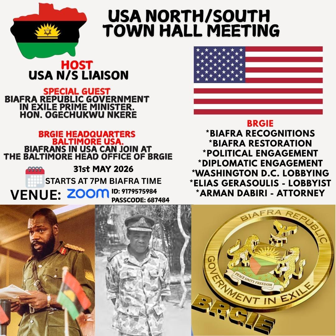 Airborne_X1's tweet photo. BREAKING 🚨

Fellow #Biafrans

Today is for the USA North/South🎉 https://t.co/aHT3Do0ZYY