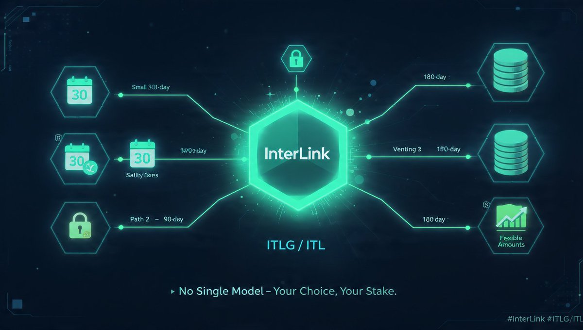 forInterlink's tweet photo. Users won't be forced into a single staking model.

Different lock periods, vesting structures, and staking amounts provide greater flexibility.

#InterLink #ITLG #ITL https://t.co/xCkhkD8rnp