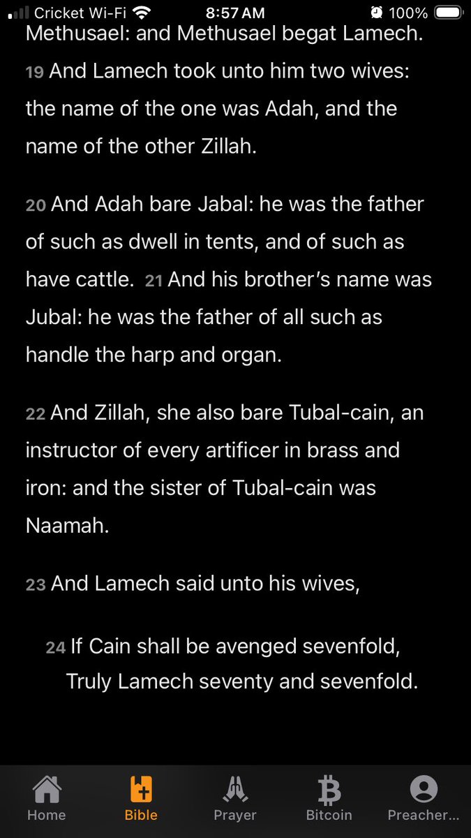 prazimdotcom's tweet photo. @pastorcoin great project with massive potential but accuracy must be the utmost priority… noted an omission today in Genesis 4:23 KJV (no mention of the wounded man by Cain) https://t.co/ec3Ljiftwr
