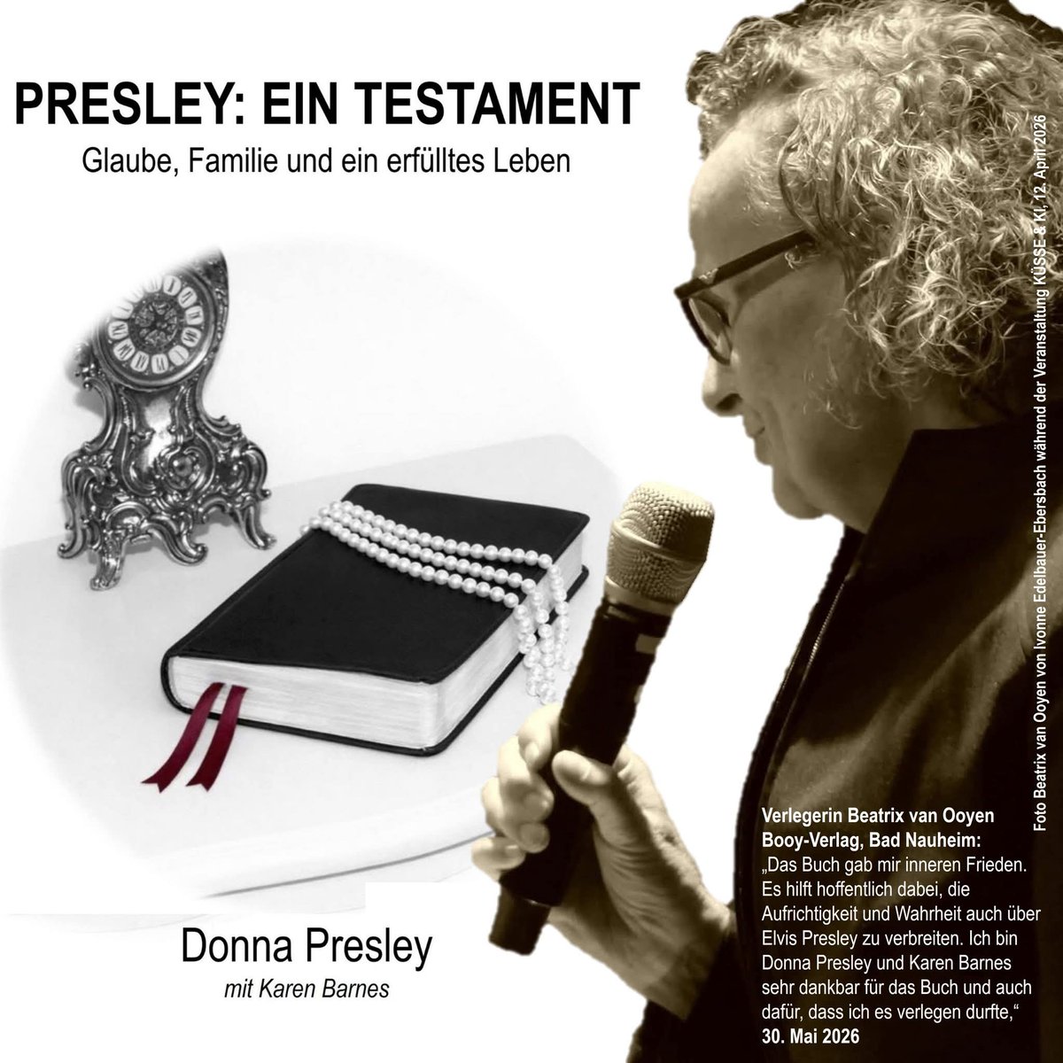 vanOoyenBeatrix's tweet photo. 💞🙏 INNER PEACE 🙏💞

Verlegerin Beatrix van Ooyen,
Booy-Verlag, Bad Nauheim:  „Das Buch gab mir inneren Frieden. Es hilft hoffentlich dabei, die Aufrichtigkeit und Wahrheit auch über Elvis Presley zu verbreiten. Danke Donna Presley und Karen Barnes für das Buch. Mai 2026 https://t.co/zaq3AJB6pn