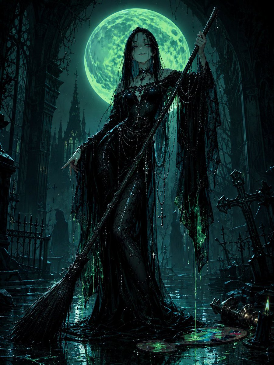 月宴再開ですよ 貴方のGothicで月を彩りましょう 🌙#AI月下幻想🌙 退廃