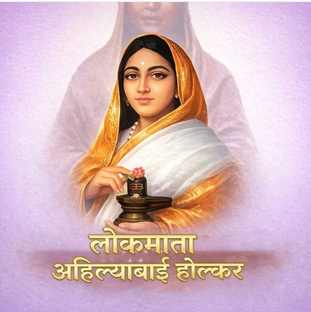 grahak_india's tweet photo. धर्मोत्थान का संकल्प लेकर अजेय रहीं पुण्यश्लोका अहिल्याबाई होल्कर के दरबार में बिना किसी पक्षपात के लोकमाता न्याय को सर्वोपरि रखती  थी। इसी कारण उन्हें “प्रजावत्सल” कहा गया। आज जन्मोत्सव पर माँ अहिल्यादेवी को समर्पित श्रद्धा सुमन !
#होलकर #अहिल्याबाई https://t.co/3wODoblmEI