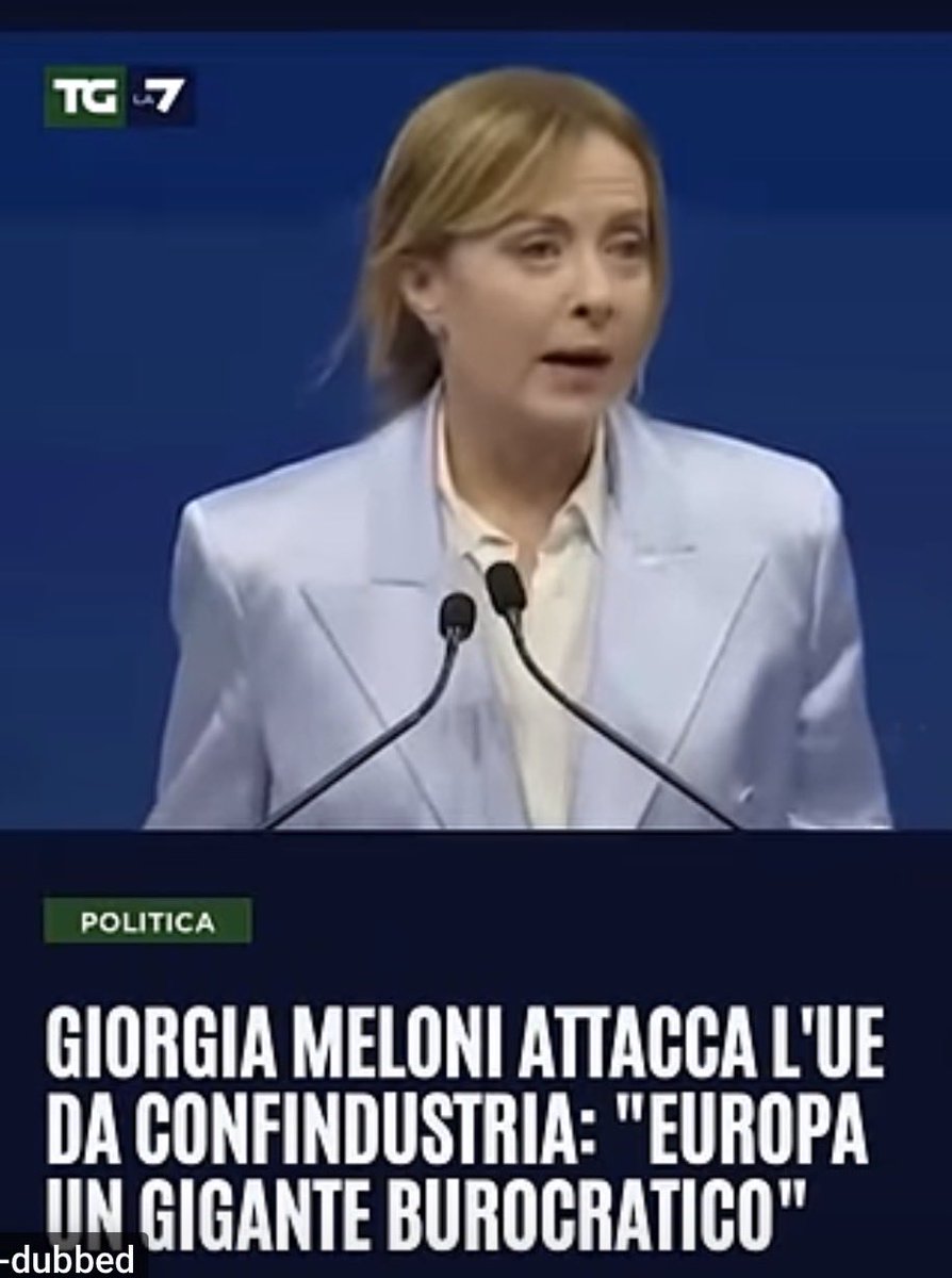 alemannoEU's tweet photo. Giorgia Meloni’s attacks on the EU are deeply unfair: 

Brussels didn’t create Italy’s public debt, decades of stagnant productivity, weak GDP growth, or low wages. Nor is the EU responsible for Italy’s chronic difficulty in implementing reforms and investment projects.

Italy has struggled to absorb a large share of the COVID recovery funds it received from the EU, funds Meloni herself opposed in 2020.

At a time when Europe faces unprecedented security and economic challenges, this anti-EU rhetoric - echoed by leaders such as Merz - risks weakening the very cooperation Europe needs most.