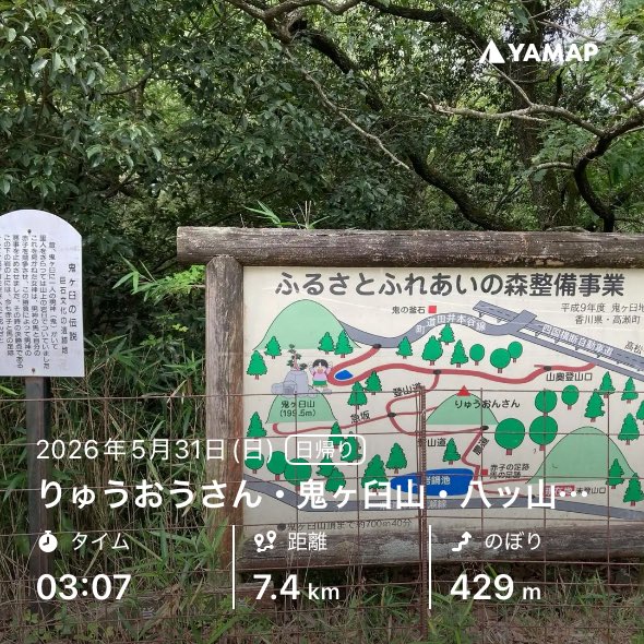 JyAzubowl's tweet photo. りゅうおうさん・鬼ヶ臼山・八ッ山・福井山 #YAMAP #山歩しよう https://t.co/21HhdpueSQ