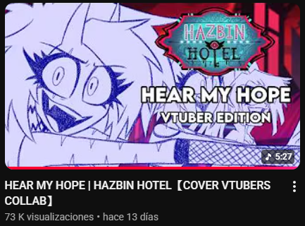 CherryBombVT's tweet photo. Que parece que saldremos en unas noticias vtubers chachis porque la collab masiva vtuber del cover de Hazbin Hotel ha sido sensación y llegó a la comunidad angloparlante!!💦💕✨

AAAAA MUCHAS GRACIAS!💦💕👉👈
Y TAMBIÉN POR LOS 73K DE COVER!! 💕💦 https://t.co/5wZBvXM4wv