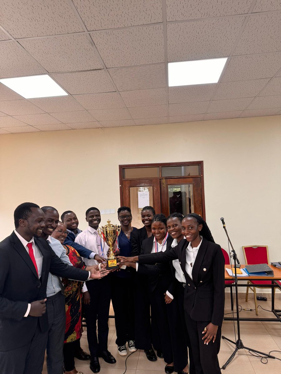 naritah__'s tweet photo. The Defense takes the trophy!!🏆
Last week was the Ugandan Christian University Annual Justice Week. I had a privilege of participating in the Mock Trial organized by the 28th @UcuTribunal,  the first ever Mock Trial of its kind. Grateful for such an amazing initiative. https://t.co/WUxud6pzxR