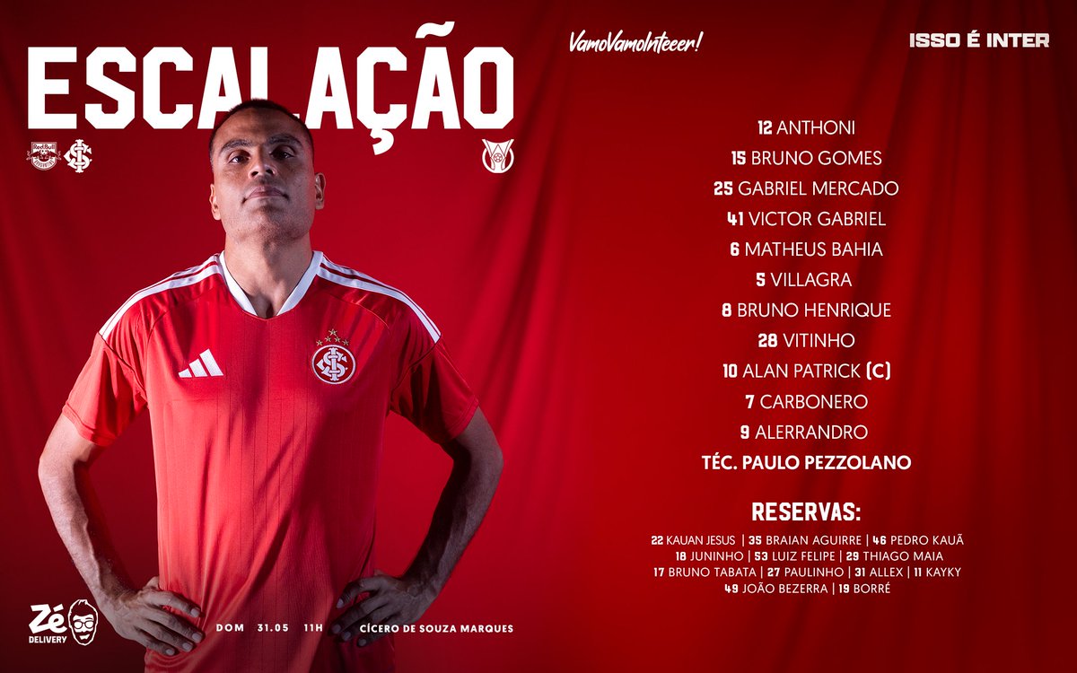 SCInternacional's tweet photo. 📝 INTER ESCALADO! 🔥 https://t.co/HrA6y5XZg2