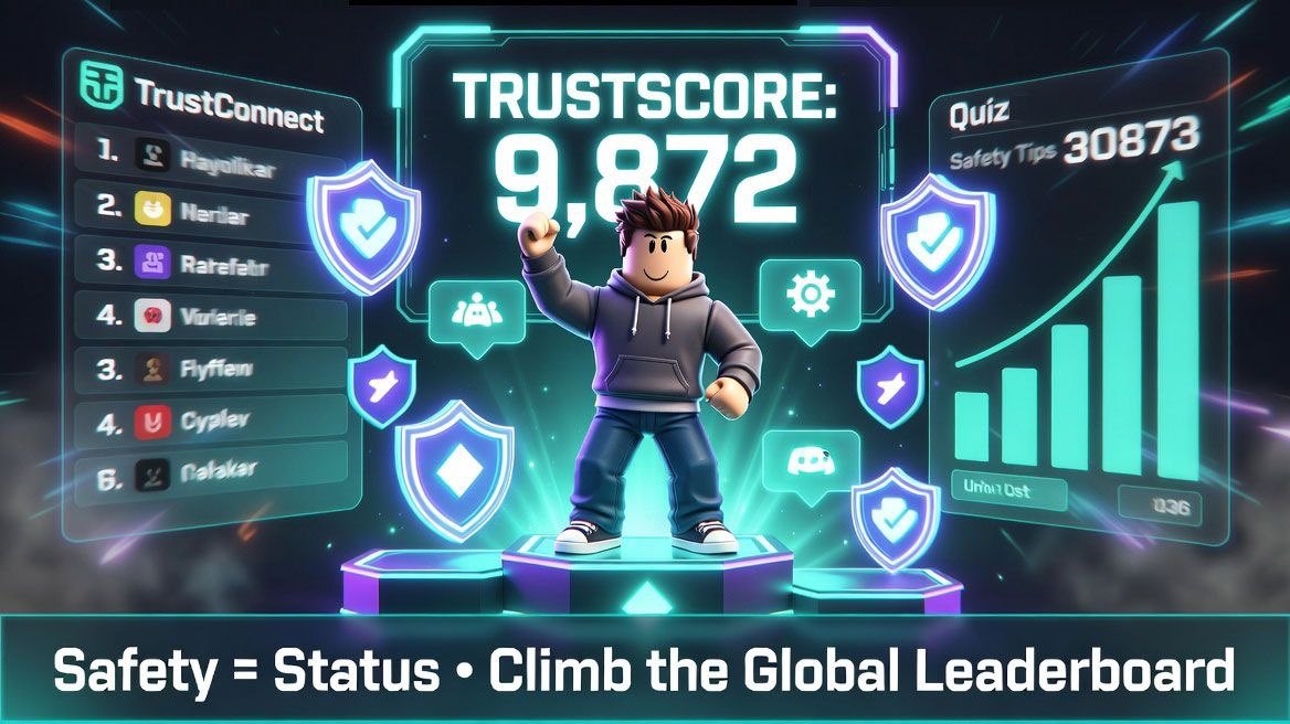 BloxApi's tweet photo. TrustConnect is about to level up! 

TrustScore = cross-game scoring mechanic for players and games.

TrustIndex = cumulative score based on player use and completion of in-game tips, quizzes, and rewards

Leaderboards for both add a layer of competition. https://t.co/CiTTWL5KYU