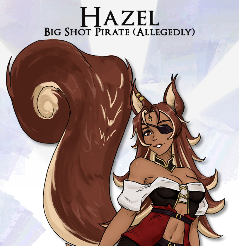 WickedNightGame's tweet photo. Character Showcase - Hazel
The (self-proclaimed) Big Shot Leader of a local pirate crew... They're actually not very noteworthy... or threatening. But she's trying really hard, and that's what counts.

She wields Light/Water magic in battle, securing a unique role as a seawalker. https://t.co/gcaXyl3t5p