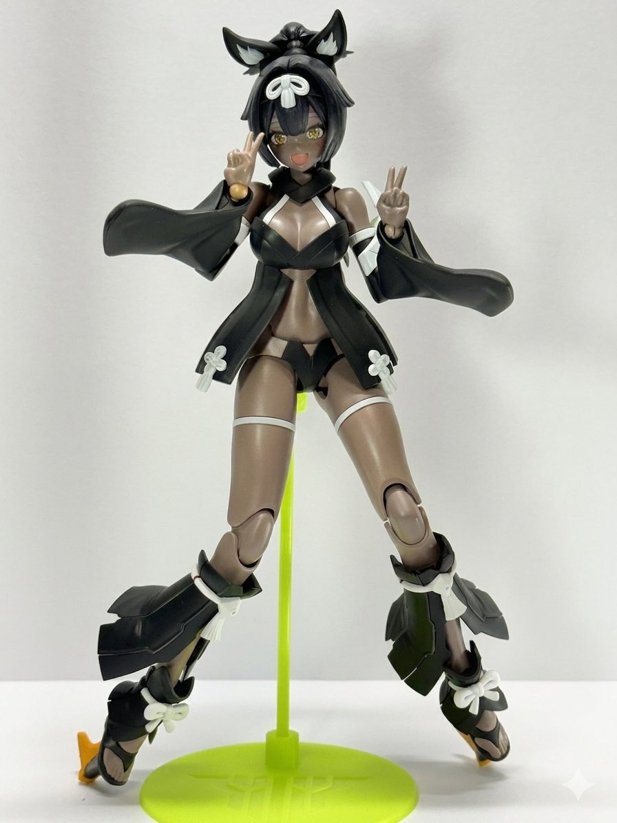 Wild_Gopp's tweet photo. #メガミデバイス
玉藻ノ前　宴完成
欲しい色の褐色美プラが無いので調色してみました
スキンカラーDとかEも良いんですがこの位の褐色も需要あると思うんですよね
主に自分に https://t.co/rrHWrk2jpY