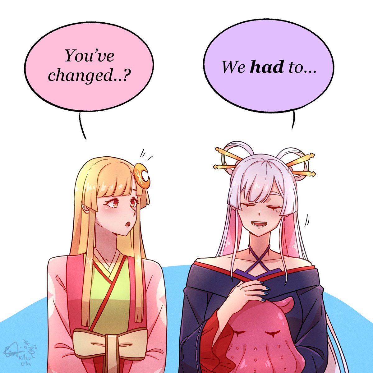 Kitsuota's tweet photo. “A needed change”

#CosmicPrincessKaguya #超かぐや姫 https://t.co/dZT2EUsRhL