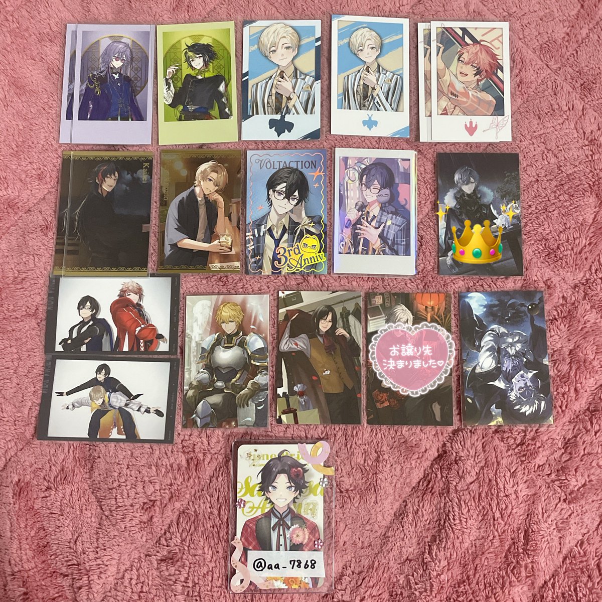 aa_7868's tweet photo. 【交換】にじさんじ チェキ風カード ボイスビジュアルカード ノスタルジア OS特典 にじさんじウエハース

譲：画像1～8枚目
求：ﾘﾄﾘﾝ参照(https://t.co/Wv3M2tn2Zc)
👑が付いているものは👑との交換のみ

郵送交換のみ
お気軽にお声掛け下さい https://t.co/hcTNxRORg7