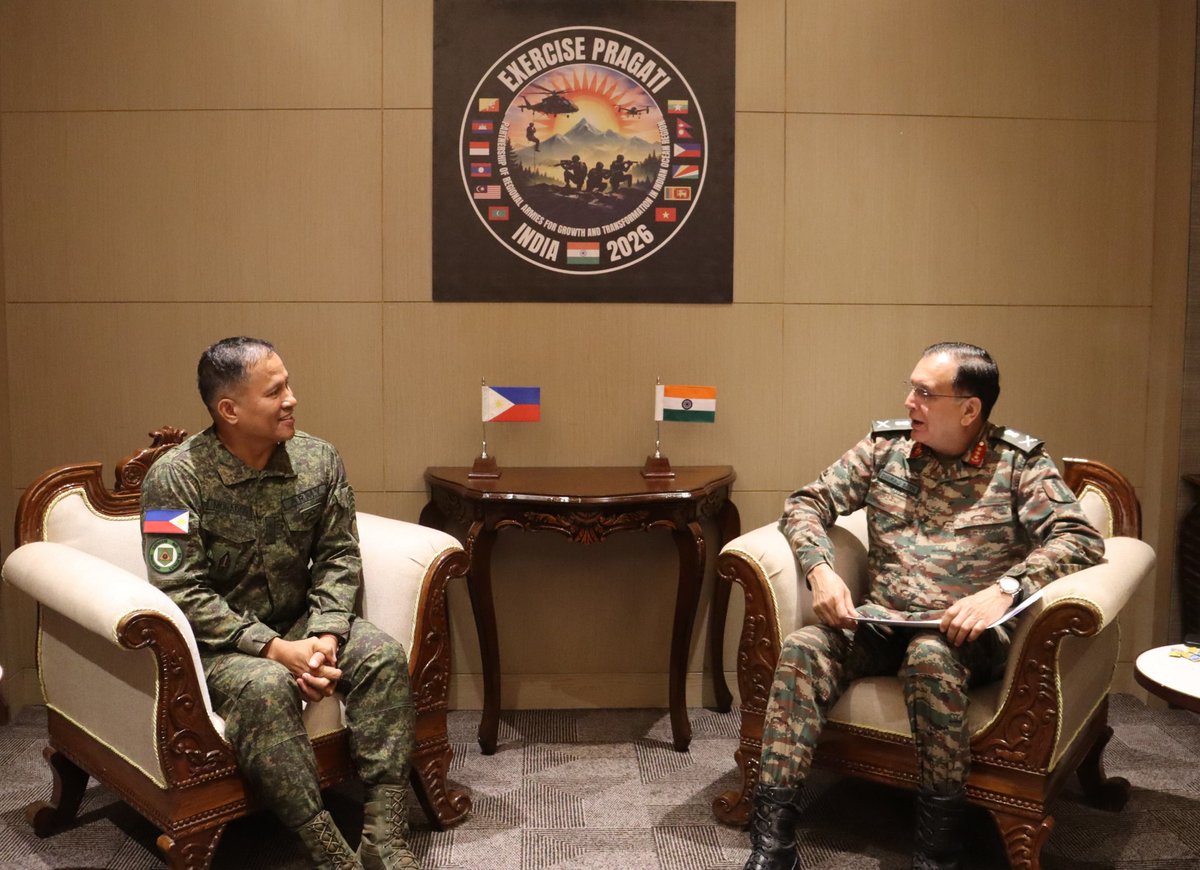 adgpi's tweet photo. Reflecting the spirit of partnership, trust and shared purpose, these engagements further reinforced India’s role as a trusted security partner committed to peace, stability and growth in the  region. (3/3)

@MEAIndia
@DefenceMinIndia https://t.co/Mgn0JlE6Mu