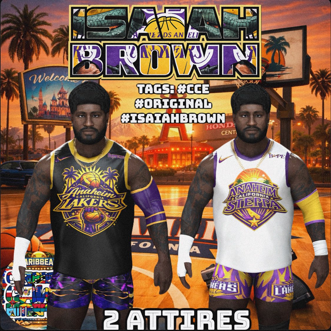 MisterCCE's tweet photo. “The Baller/Hooper From The Streets Of Anaheim California”🏀👊🏾

Isaiah Brown Is Now Available On CC For Download🔥🏀

Height: 6’4
Weight: 240 LBS
Country: Anaheim,California🇺🇸
Theme Song: Lil Wayne - Kobe Bryant🎶

TAGS: #CCE #ORIGINAL #ISAIAHBROWN 

#WWE2K26 #ORIGINALCAW https://t.co/7FUTdoHH8i