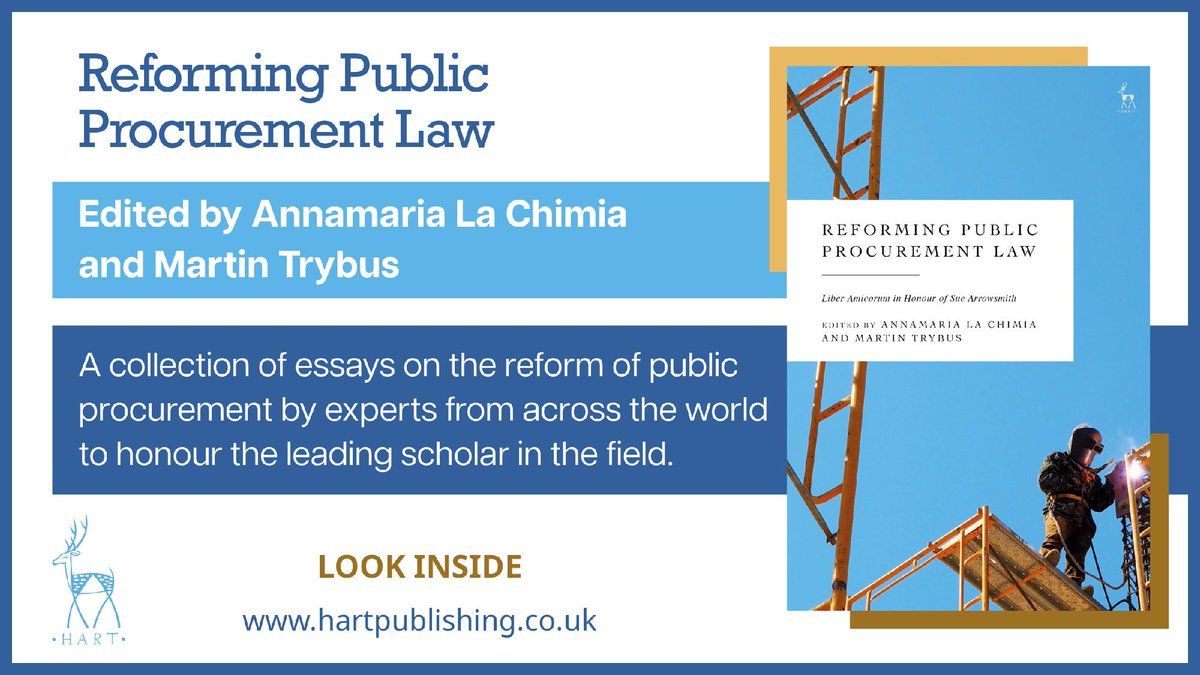 hartpublishing's tweet photo. Check out this free sample chapter from 'Reforming Public Procurement Law' edited by Annamaria La Chimia and Martin Trybus

Provides insights into the objectives, approaches, priorities, and future of public procurement reform 👉 https://t.co/mLcEhYQI8K

#PublicProcurement https://t.co/g0x8wcgW0Z