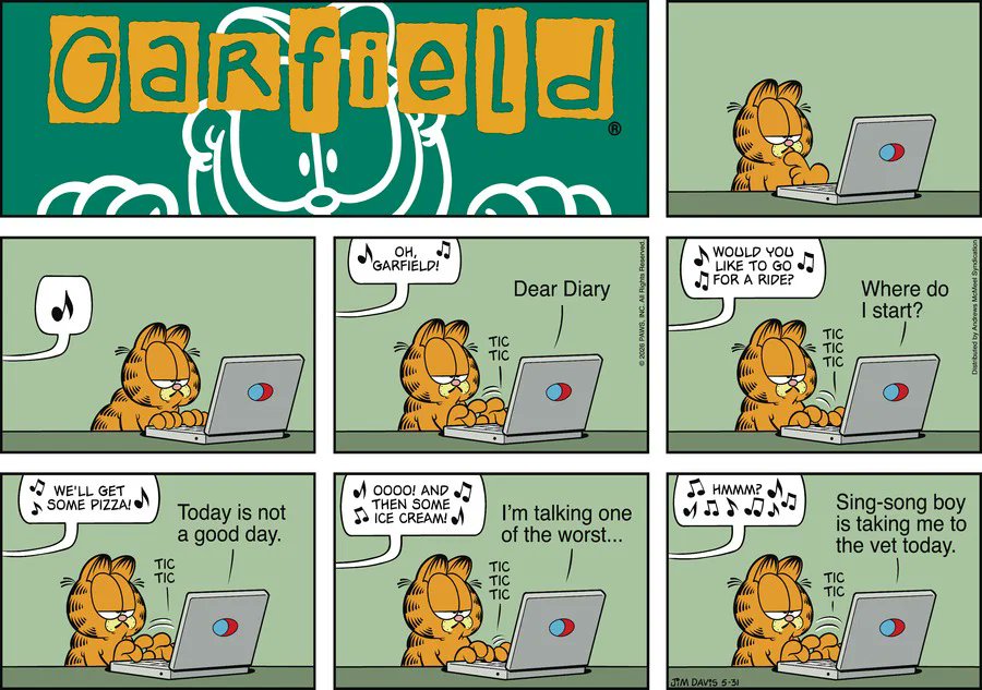 DailyGarfcast's tweet photo. Garfield by Jim Davis for Sun, 31 May 2026 https://t.co/O4WrgT4Q1e