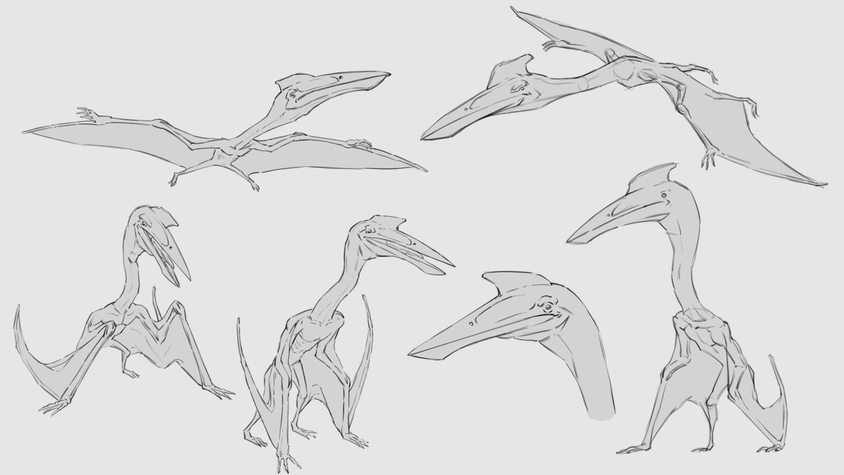 phuleart's tweet photo. I try to draw quetzalcoatlus, and refine it from the old sketch.
#sketching #dinosuars #animal https://t.co/iZS9jc5UUv