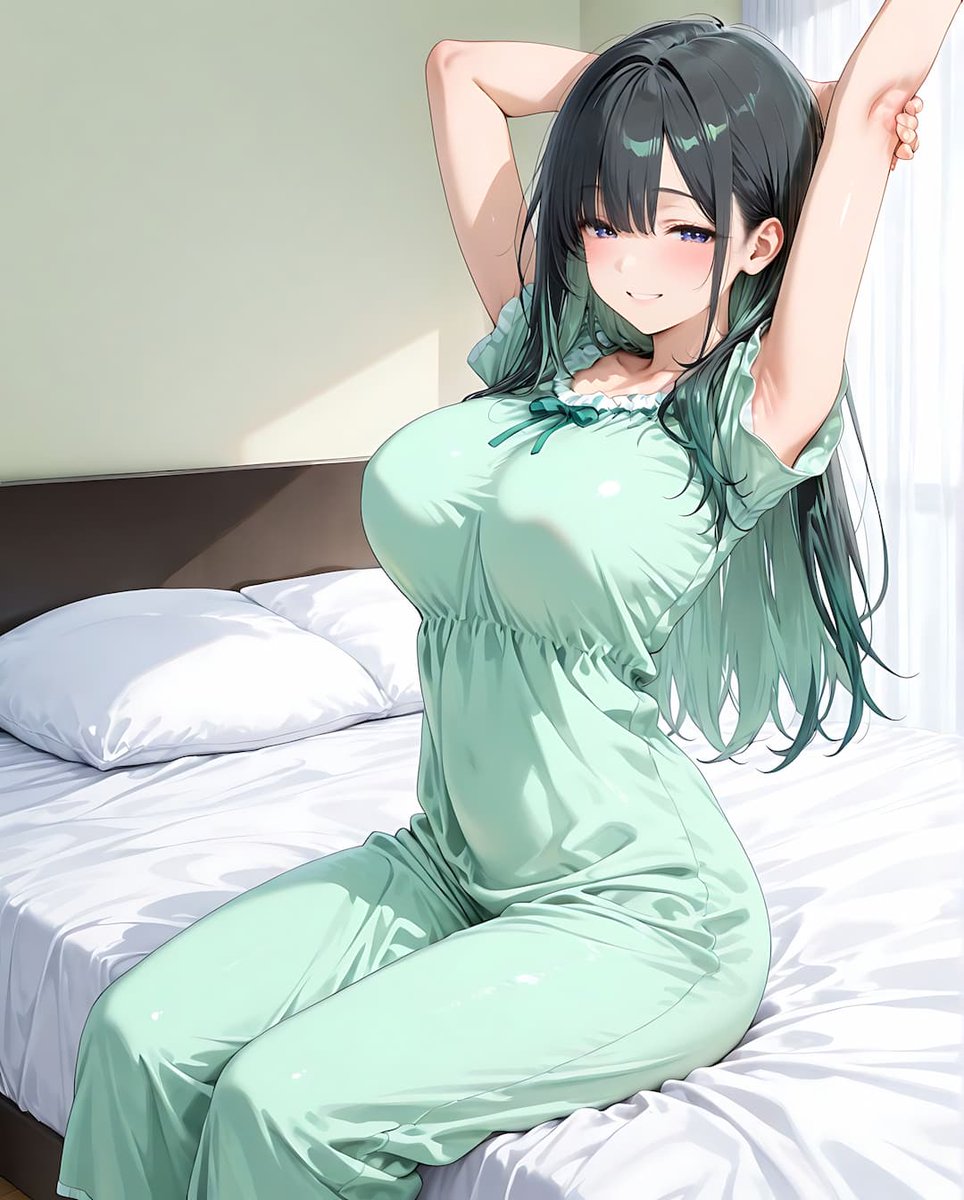 Sora_AI_Studio's tweet photo. 「おはよう…あと5分だけ…だめ？」
#OL #オリキャラ #SFW https://t.co/0XSnm7MHZb