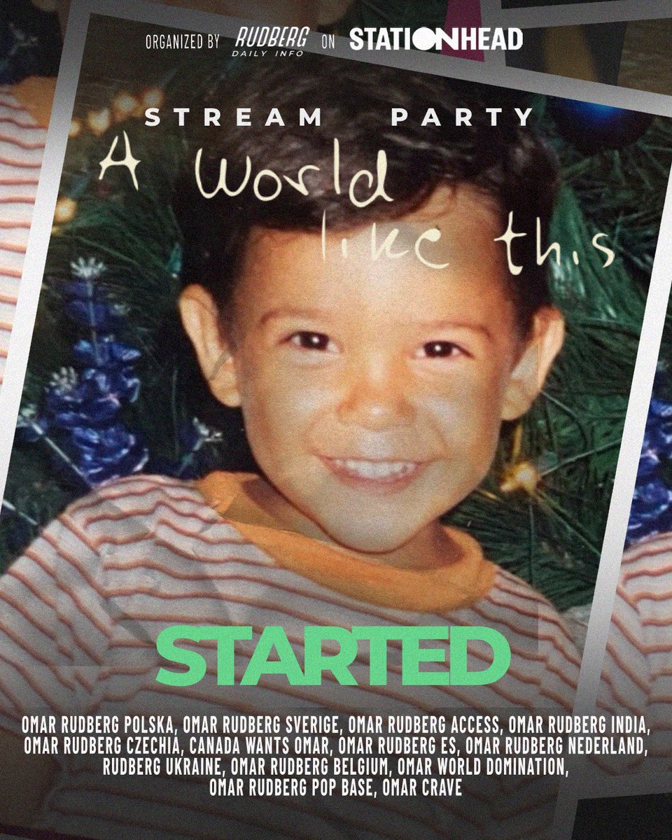 RudbergPopBase's tweet photo. A WORLD LIKE THIS STREAM PARTY! 

WE'RE LIVE. 🎧🎶🔊

Join us on Stationhead alongside update accounts from around the world as we stream, sing along, get emotional and celebrate “A World Like This”—a heartfelt personal gift from Omar. ♥

🔗 https://t.co/enhr3q9OYY https://t.co/jumIjtUpir