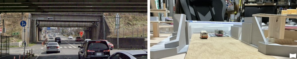 FunModel1's tweet photo. 今週は取手側のコンクリ擁壁で裾野の寸法が2m間違えが発覚、実寸に合わせてショート部分を再製作しました⚒️😀
引き続きこんな感じで頑張ります👍

#キタカシカーブ　#常磐線　#ジオラマ https://t.co/sBPbagnY4O