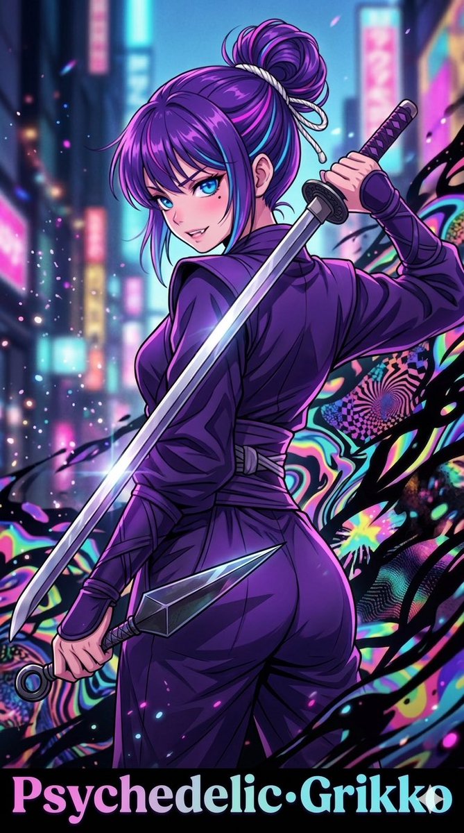 jt_m2yyyyyykj's tweet photo. 🗡️ 依頼は受けた。
標的はあなた。
紫の髪を靡かせて静かに近づく。
感情は必要ない。ただ、確実に。
でも…ふふっ、こんなにかわいい顔してると
少しだけ罪悪感が芽生えちゃうかも?
抵抗する?それとも…
静かに受け入れる?
#PsychedelicGrikko #CyberAssassin
#AIart #AIイラスト #SFA https://t.co/e0jONkOGtQ